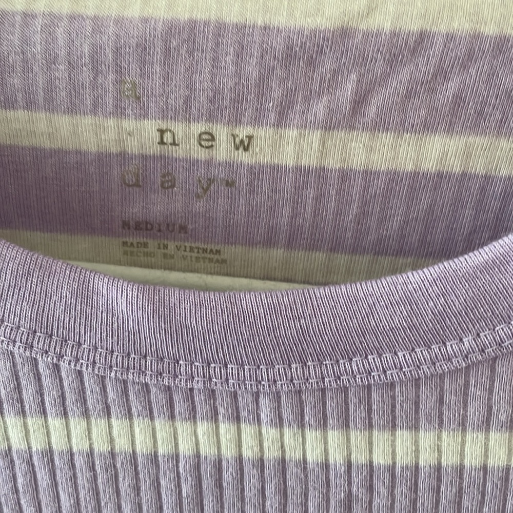 Striped Purple Tee 💜🤍 - Picture 6 of 13
